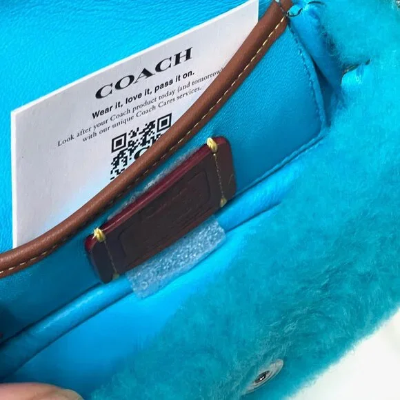 COACH x Lil Nas X Tabby 12 Shearling 2 Way Bag Montero Blue CP940 - Picture 13 of 14